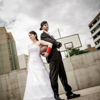 Netradiční svatební fotografie - basketball (© Jan Jirouš)