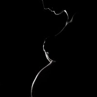 Těhotenské foto - silueta